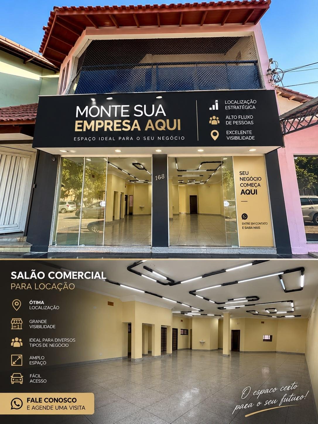 Salão Comercial para Locação | Centro – Três Lagoas/MS
